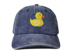 PRICES MAY VARY. 【This is Your Hat】 Complement your stylish outfits with our high quality baseball caps! Stylish, Comfortable, Fashionable, and Casual for Daily Look! Features an adorable yellow duck with orange beak was embroidered on front of the washed navy blue dad hat. The great classic look and lightweight feel make this sun cap an all-around favorite. Perfect gift for yourself or that special person in your life!! This is the duck lover hat! 【Top Quality】 For us, quality is a priority. Lo Novelty Cotton Baseball Cap One Size, Novelty Cotton Baseball Cap One Size Fits Most, Yellow Cotton Trucker Hat, Casual Flat Brim Hat, Pre-shrunk, Yellow Cotton Trucker Hat With Curved Brim, Yellow Casual Snapback Hat, Yellow Cotton Snapback Baseball Cap, Yellow Cotton Dad Hat, Yellow Casual Trucker Hat With Flat Bill