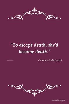 Cette citation de Crown of Midnight vous a marqué ? 🌙 Plongez dans l'univers fascinant de Throne of Glass et redécouvrez les moments forts de cette saga épique sur mon blog ! ⚔️   #ThroneOfGlass #CrownOfMidnight #Fantasy #EpicReads Crown, Quotes, Books, Glass