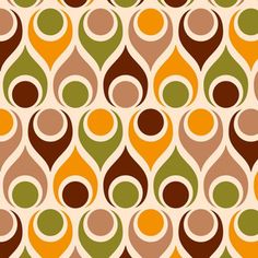 an abstract pattern in brown, orange and green