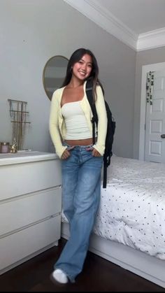 #outfit #outfitoftheday #outfitideas  #outfits #outfitinspo #outfitsbacktoschool #outfitstyle #summeroutfit #y2koutfit #falloutfit White Long Sleeve Outfit, Cosy Fits, Lauren Kim, Cute Outfits With Leggings, Daily Fashion Inspiration, Body Suit Outfits, Product Recommendations, Where To Shop