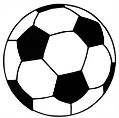 a black and white image of a soccer ball