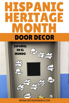 Some schools have a door decorating contest for Hispanic Heritage Month Door Decorations, and sometimes you just want to make something visible to celebrate Hispanic culture! So let's look at a round up of ideas for bulletin board and door decorations before September 15th gets here! Classroom Door Decorating, Door Decorating Contest, Hispanic Culture, Door Decorating, Hispanic Heritage Month