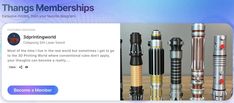 an image of a website page with many different types of pens on the webpage