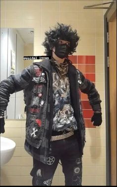 Goth Masculine Outfits, Masculine Goth Outfits, Masculine Goth, Masculine Outfits, Punk Fashion Diy, Street Style Outfits Casual, Diy Pants, Alt Clothes, Battle Jacket