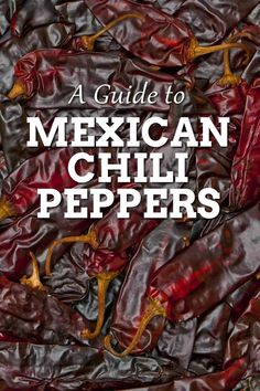 mexican chili peppers with the title, a guide to mexican chilli peppers on it