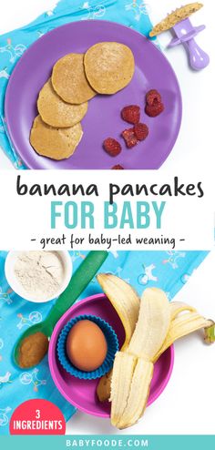 the banana pancakes for baby are ready to be eaten