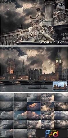 stormy sky over big ben and the houses of parliament