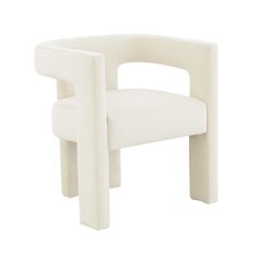 a white plastic chair on a white background