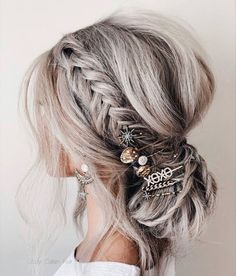 Bridal Braids, Peinados Fáciles Para Cabello Corto, Hair Stylies, Hair Braids, Round Faces, Hair Colour, Grey Hair, Great Hair, Hair Today