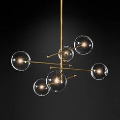 Lucienne Pendant - v21v13 Gold Hanging Lights, Dining Room Ceiling Lights, Lampe Metal, Bronze Lamp, Bubble Chandelier, Arm Chandelier, Globe Chandelier, Contemporary Chandelier, Hanging Light Fixtures