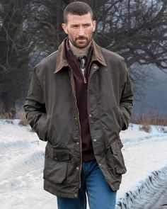 Hoggs of Fife Caledonia Waxed Jacket Barbour Jacket Outfit, Wax Jacket, Barbour Mens, Country Wear