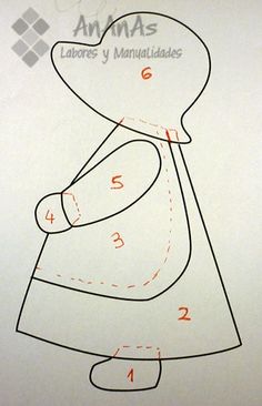 the instructions for how to make a dress with an apron and hat on it, in spanish