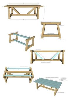 Diy Outdoor Table, Camera Tripod, Diy Wood Projects Furniture, Table Plans