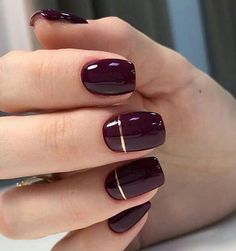 Burgundy Nail Designs, Dark Nail Designs, Wine Nails, Square Nail, Square Nail Designs, Fall Nail Art Designs, Nail Colors Winter, Short Square Nails, Purple Nail