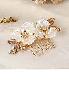 JJ's House Hair Combs Floral 3.54\"(Approx.9cm) Wedding Hair Accessories 2.17 \"(Approx.5.5cm) Alloy Comb Headpieces. #JJ's House #HairCombs #Floral #Wedding #HairAccessories #Alloy #Comb #Headpieces Wedding Headpieces, Hair Accessories Wedding, Floral Hair Combs, Hair Comb Accessories, Accessories Wedding, Hair Combs, Headpiece Wedding, Floral Hair, Wedding Hair Accessories