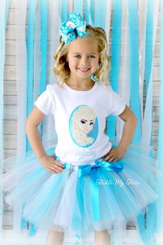 Frozen Inspired Birthday Tutu Outfit Gonna Tulle, Frozen 3rd Birthday, Frozen Tutu, 4de Verjaardag