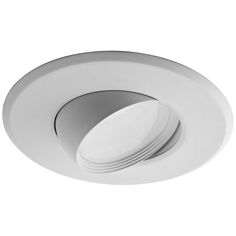 a white downlight that is on the ceiling