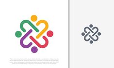 two logos with people holding hands