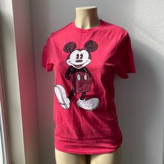 Disney Mickey Mouse Red Women’s Small Nwot T-Shirt New Without Tags Size Size 50% Cotton 50% Polyester Pink Cotton Mickey Mouse T-shirt, Pink Mickey Mouse Cotton T-shirt, Disney Minnie Mouse Crew Neck T-shirt, Casual Pink Mickey Mouse Top, Disney Minnie Mouse Short Sleeve T-shirt, Pink Mickey Mouse T-shirt For Disney Events, Red Crew Neck T-shirt With Cartoon Print, Pink Mickey Mouse Crew Neck Top, Red Disney Short Sleeve Tops