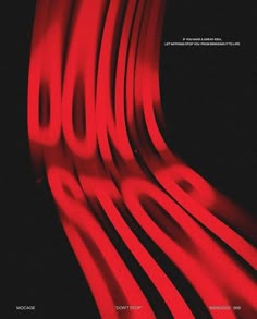 red lines are arranged in the shape of letters on a black background with text underneath