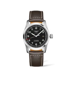 Longines® Spirit Collection : The Pioneer Spirit Lives On | Longines® Longines Spirit, Howard Hughes, Brown Leather Strap Watch, Longines Watch, Amelia Earhart, Automatic Watches For Men, Brown Leather Strap, Mechanical Movement, Stainless Steel Watch