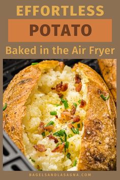 You'll never go back to cooking a baked potato in the oven once you try the air fryer. It is a quick and easy way of baking or reheating potatoes that you cook whole. Baked Potato In Air Fryer, Jacket Potato Recipe, Potatoes In The Air Fryer, Traditional Baking, Jacket Potatoes, Best Baked Potato, Air Fryer Baked Potato, Homemade French Fries