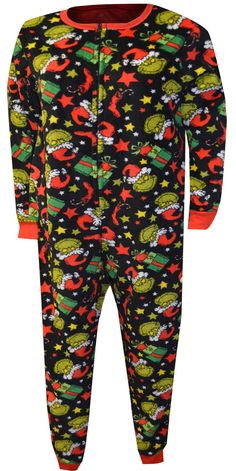 Time to feel Grinchy! This union suit style pajama for women features the much loved Grinch Who Stole Christmas on a black micro plush background with Christmas presents and stockings. There is even a drop seat that says 'Merry Whatever'. Machine washable and easy care. Missy cut. Merry Whatever, Dr Seuss Grinch, Womens Onesie, Grinch Who Stole Christmas, Union Suit, Lounge Pants Womens, Female Doctor, One Piece Pajamas, Suit Style