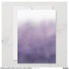 a purple and white ombreed card with the words modern, lavender - colored greeting cards