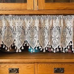 PRICES MAY VARY. Cotton 1 Piece of handmade crochet curtain valance, which is a perfect window treatment for coffee decor, room divider, kitchen window, living room, bedroom, bathroom, kid room, basement and any other space. . The kitchen curtains valance is made of 100% cotton lace fabric. The width of valance should be 1.5- 2 times of window wide. Our country valances for windows can easily slide on standard or decorative curtain rods,and can be installed quickly without tools. It's rod pocket Rideaux Boho, Sheer Valances, Cortinas Boho, Lace Valances, Half Curtains, Lace Window, Doorway Curtain, Tassel Curtains, Short Curtains