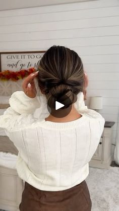 35K reactions · 264 shares | Braided bun 🍂 save for later!

#hairtutorial #hairupdo #hairbun #braidedupdo #braidedbun #explore | eva pautov Braided Bun, Braided Updo, Hair Updos, Bun Hairstyles, Hair Tutorial, Braids, Hair Color, Hair Styles, Hair