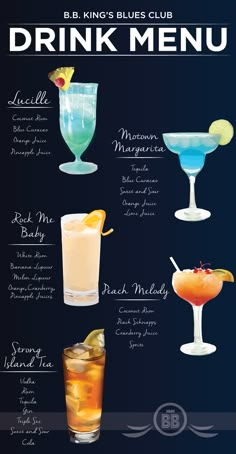 the different types of cocktails are shown in this graphic diagram, which shows how to make