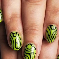 Pickle Nails, Weird Nail Art, Trippy Nail Art, Trippy Nails, Funky Nail Art, Wow Nails, Cherry Nails