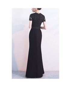 Get 10% off now! Buy formal long black evening dress split front with short sleeves at cheap price online. Free stable shipping and pro custom service since 2009. Black Fitted Maxi Dress With Short Sleeves, Short Sleeve Evening Dress For Prom Season, Short Sleeve Evening Dress For Prom, Elegant Short Sleeve Formal Maxi Dress, Elegant Short Sleeve Maxi Dress For Formal Occasions, Elegant Formal Maxi Dress With Short Sleeves, Elegant Short Sleeve Prom Dress, Fitted Short Sleeve Maxi Dress For Banquet, Elegant Black Maxi Dress With Short Sleeves