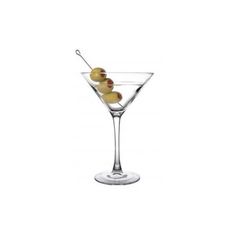 a martini glass with olives in it