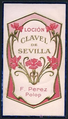 a stamp with the words locion clavel de sevillia on it