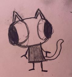 Doodle, drawing Cute Goofy Doodles, Silly Goofy Cat Drawing, Doodle Drawings Cat, Goofy Eyes Drawing, Goofy Cats Drawing, Silly Kitty Drawing, Goofy Drawing Cat, Goofy Doodles Cat, Easy Cute Sketches Doodles