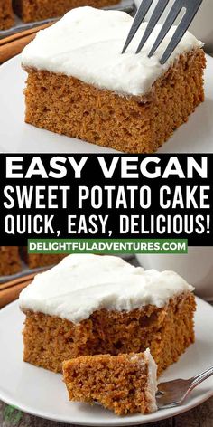 this easy vegan sweet potato cake is quick, easy, and delicious to make