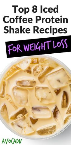 Top 8 Iced Coffee Protein Shake Recipes for Weight Loss | Healthy Recipes | Recipes to Lose Weight Fast | http://avocadu.com/iced-coffee-protein-shake-recipes-weight-loss/ Coffee Protein Shake Recipes, Iced Coffee Protein Shake Recipe, Iced Coffee Protein Shake, Coffee Protein Shake, Resep Smoothie, Protein Shake Recipes, Protein Shake, Idee Pasto Sano