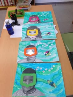 art work on the table for children to make