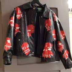 Hand Painted, Front And Back, By Oglala Lakota Neo-Expressionist Artist Konrad Pumpkin Seed (Signed With His Street Tag Kato). Brand New Vegan Leather Jacket. Leather Jacket Upcycle, Leather Upcycle, Native American Jackets, Leather Jacket Patches, Oglala Lakota, Punk Jacket, Skull Jacket, Painted Leather Jacket, Boss Outfit