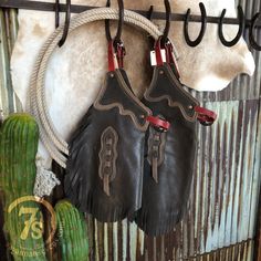 Buffalo Chinks {toddler & youth} Red Barns, Fringe Trim, Leather Silver, Trim Detail, Handmade Leather, Wyoming, Leather Working, Silver Hardware, 2nd Birthday