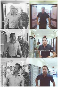 four different pictures of men in uniform and one with his hands on his hipss