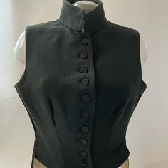 Beautifully Made Women’s Vest Victorian No Holes Amazing Condition Despite Age One Button Fell Off But Have It Made By Mabley & Carew Cincinnati, Ohio Waist Vest, Steampunk Black, Fitted Vest, 2024 Style, Victorian Steampunk, Cincinnati Ohio, Sewing Project, Vintage Tops, Cincinnati