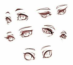 the various stages of drawing an eye