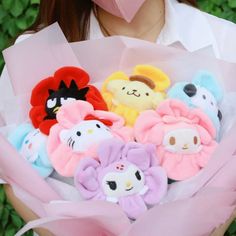 Sanrio Kuromi Bouquet Kuromi Bouquet, Balloon Flower Bouquet, Sanrio Fashion, Kawaii Sanrio, Adorable Cartoon, Balloon Flowers, Sanrio Kuromi, Iconic Characters, Flowers Bouquet