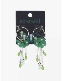 Studio Ghibli® Princess Mononoke Kodama Flower Hoop Earrings Princess Mononoke Kodama, Princess Mononoke Inspired Outfit, Forest Spirits Princess Mononoke, Princess Mononoke Earrings, Studio Ghibli Earrings, Right Arrow Icon, Silly Clothes, Anime Jewelry, Princess Mononoke