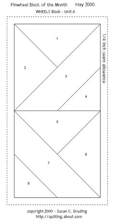 the quilt block is shown with numbers on it and an image of the pattern below