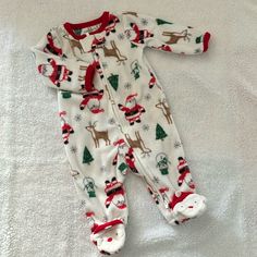 Christmas Pajamas Washed But Never Worn Smoke Free Home Boys Footed Pajamas, Baby Christmas Pajamas, Pajamas Aesthetic, Pink Polka Dot Dress, Grey Trench Coat, Baby Sleepers, Footie Pajama, Baby Christmas Outfit, Baby Pajamas