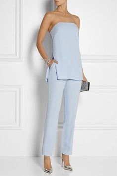 Something Blue - Edgy and Elegant Wedding Suits for the Alternative Bride - Photos Chique Outfits, Komplette Outfits, Mode Inspiration, Look Fashion, Evening Wear, Stitch Fix, Work Outfit, Casual Chic, Dress To Impress