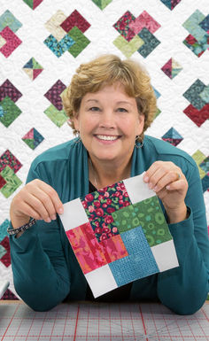 Watch this Square Block Jelly Roll Card Trick Quilt Tutorial. Jenny demonstrates an easy way to sew a difficult old fashioned block, the card trick. Two Step Quilt, Missouri Quilt Tutorials, Missouri Quilt Company, Missouri Star Quilt Company Tutorials, Colchas Quilting, Finished Quilts